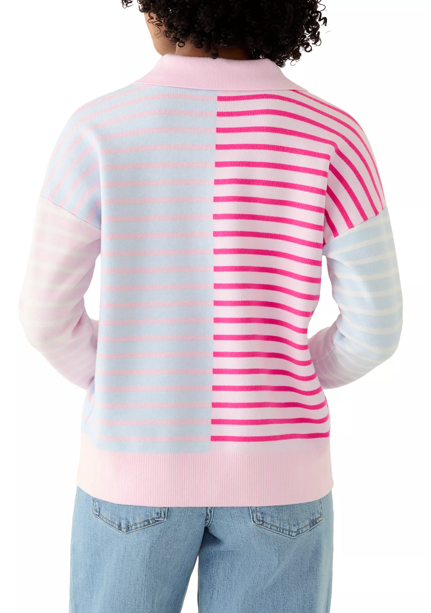 Women's Striped Polo Sweater | Belk