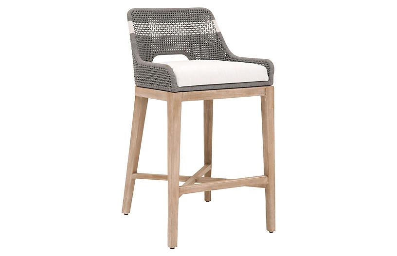 Arras Barstool, Dove/White | One Kings Lane