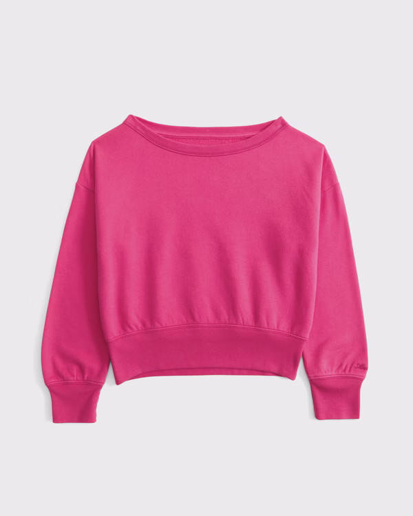 essential off-the-shoulder sweatshirt | Abercrombie & Fitch (US)