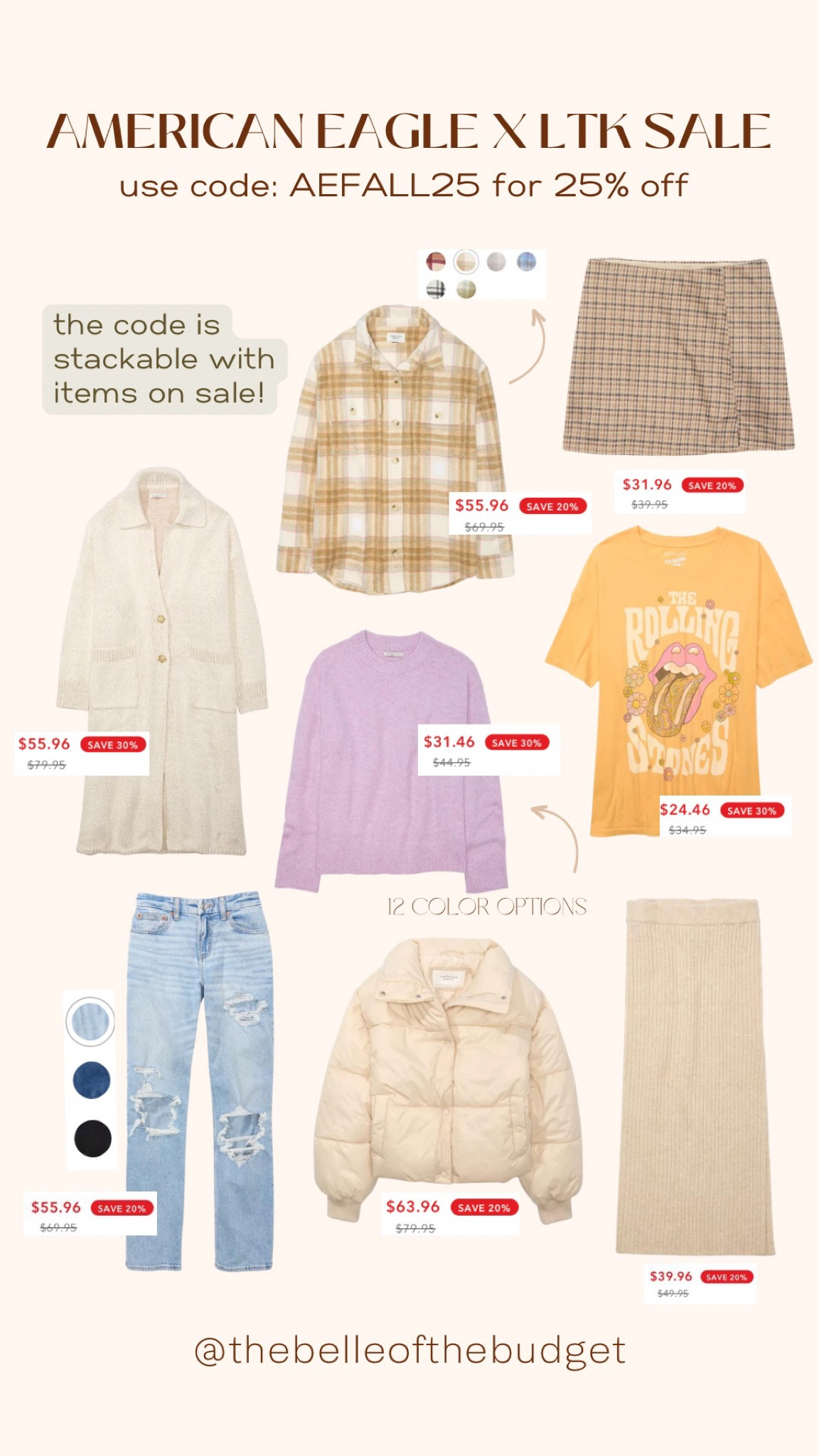 American eagle X LTKA sale! Use code: AEFALL25 for 25% off! 

#LTKSale #LTKSeasonal