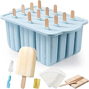 Popsicles Molds, MEETRUE 12 Pieces Silicone Popsicle Molds Easy-Release BPA-free Popsicle Maker M... | Amazon (US)