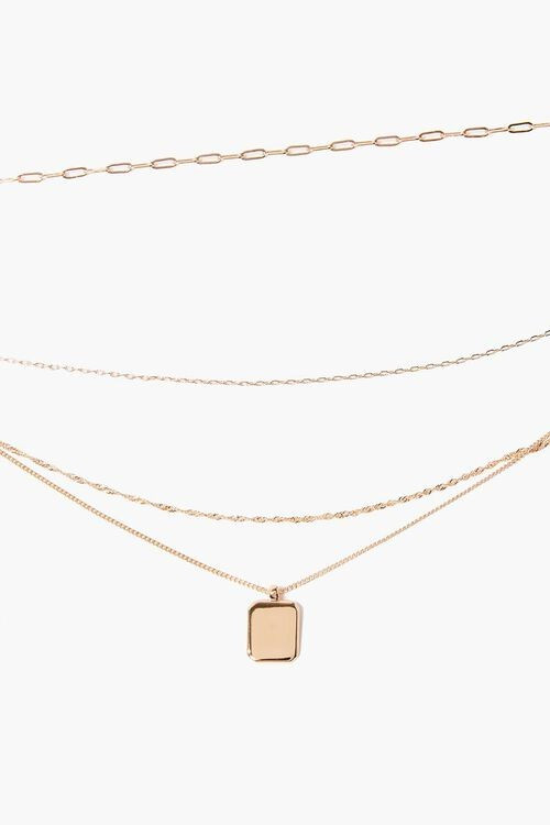 Square Pendant Layered Necklace | Forever 21 (US)
