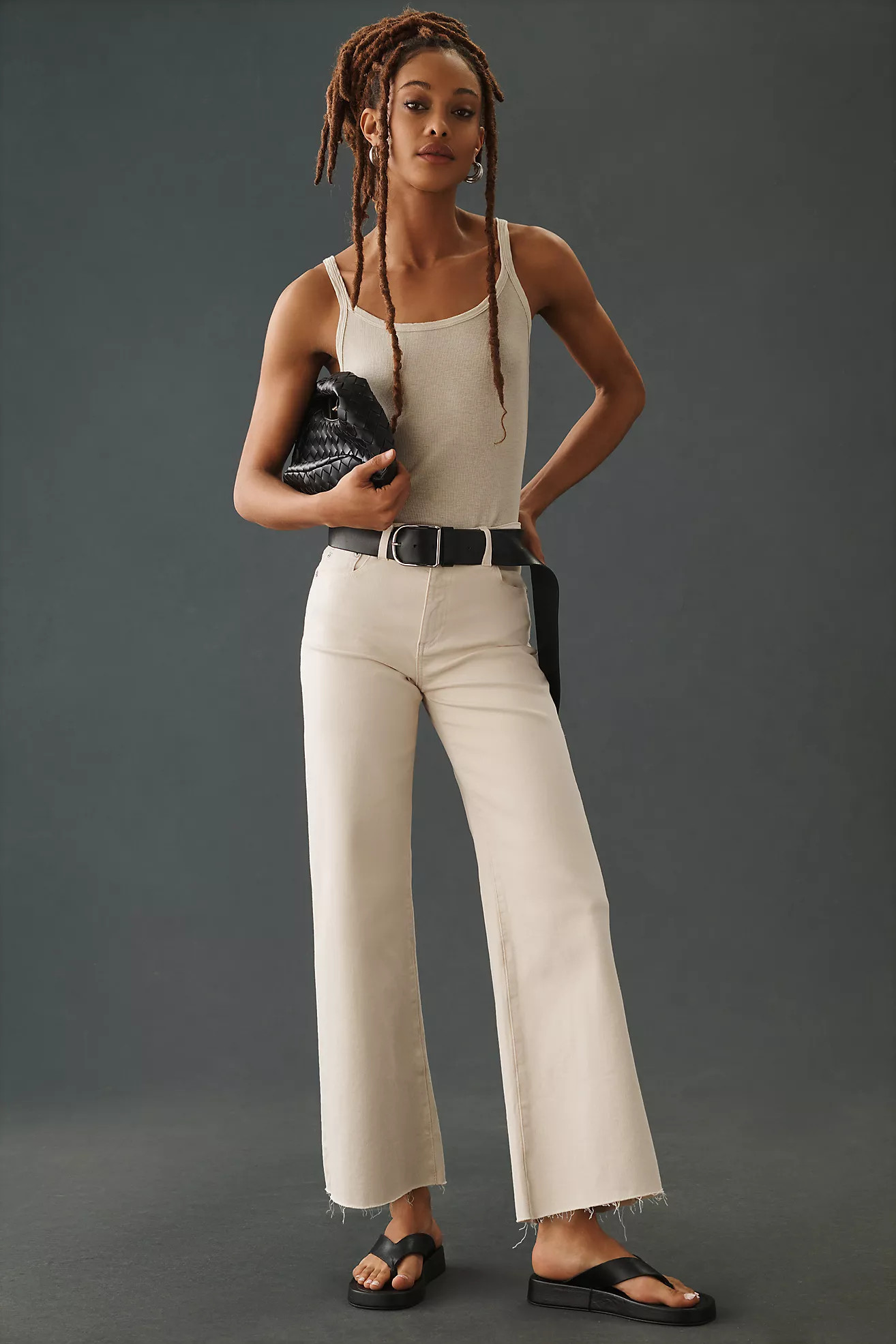 AG Saige High-Rise Wide-Leg Crop Jeans | Anthropologie (US)