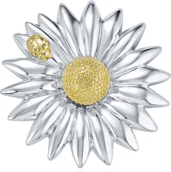 Two Tone Large Fashion Flower Brooch | Nordstrom Rack