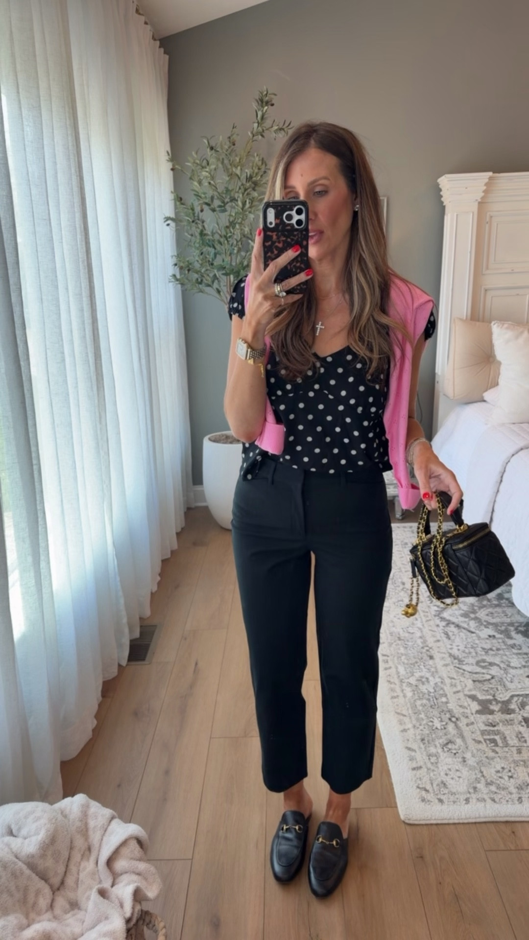 Polka dot tops Sz M
Work pants size 8 


#LTKOver40 #LTKootd #LTKMothersDay