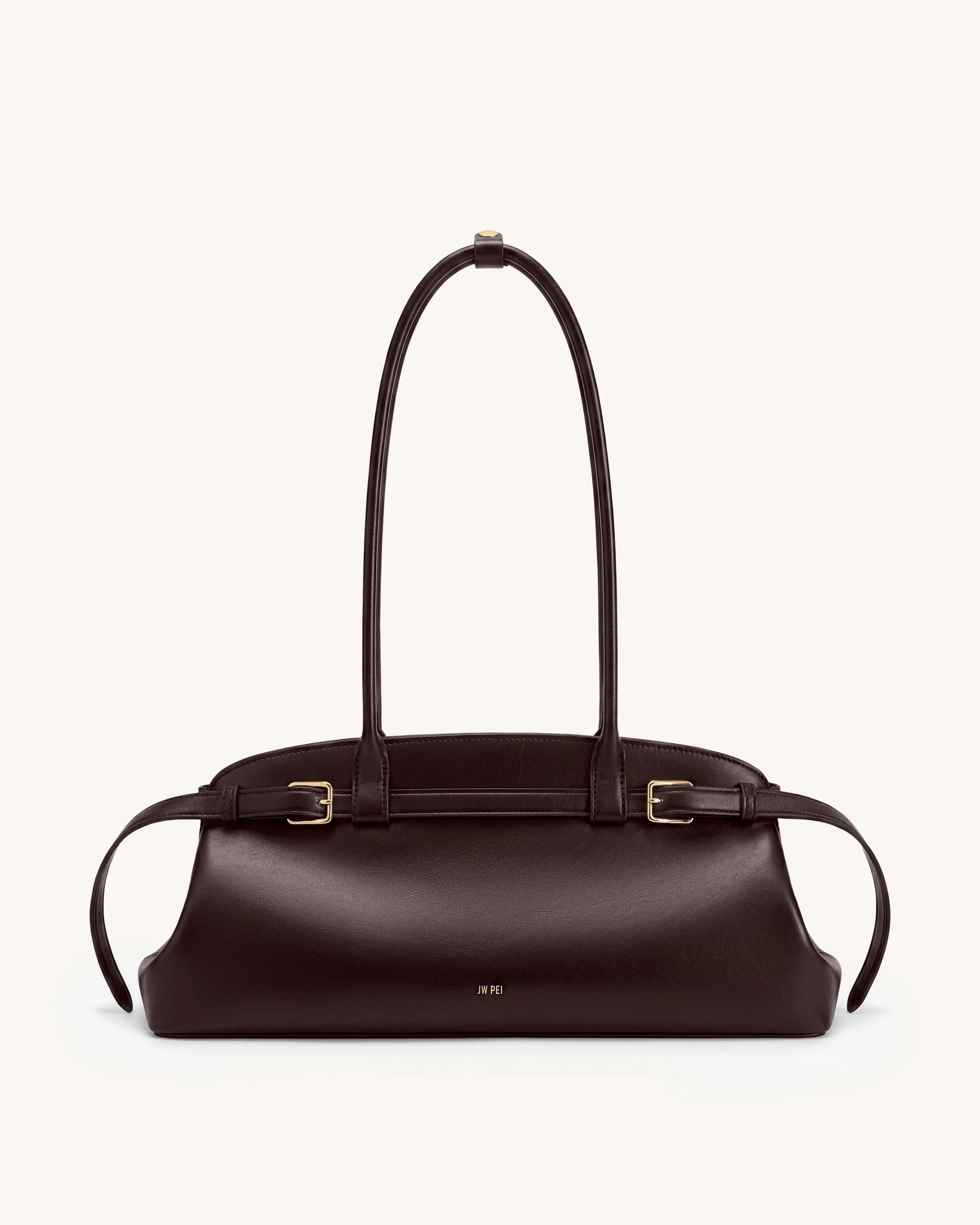 Arden Belt Detail East-West Shoulder Bag - Dark Brown | JW PEI US