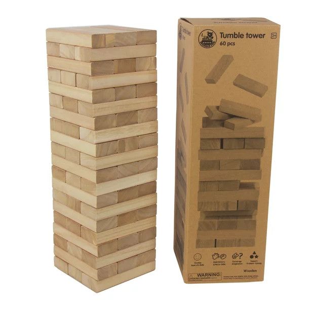 Woodenfun Large Tumbling Timber Toy for Adults Teens 18 in Tall, Wood Stacking Blocks Yard Game | Walmart (US)