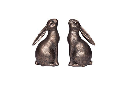 Creative Co-Op Decorative Resin Rabbit Bookends, Bronze, Set of 2 | Amazon (US)