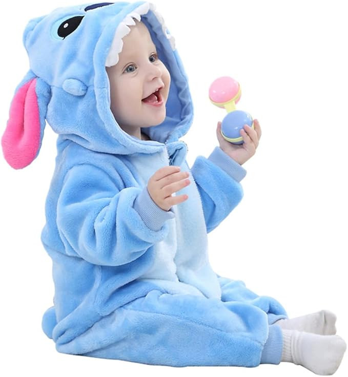 MUST ROSE SPORTS AND HOMEWEAR Unisex Baby Flannel Romper Animal Onesie Costume Hooded Cartoon Out... | Amazon (US)