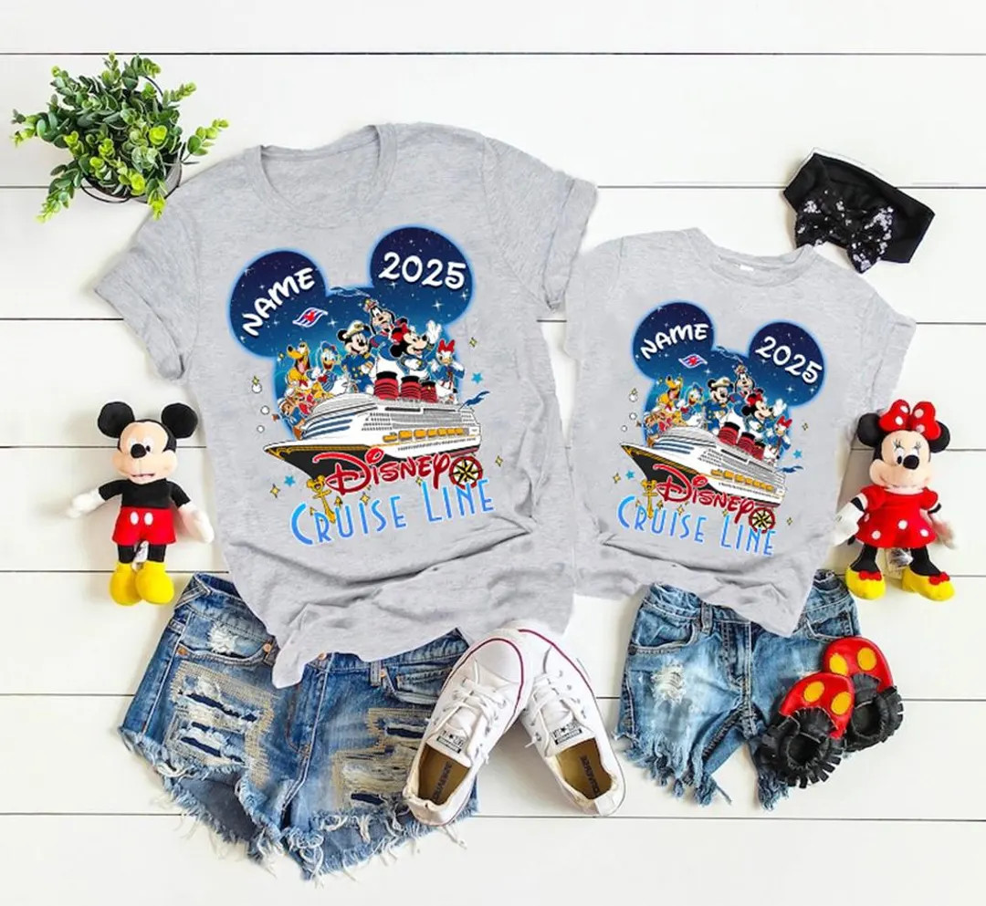 Custom Mickey & Friends Disneyland Cruise Line 2025 Shirt, Cruise Family Vacation 2025 Shirt, Dis... | Etsy (US)