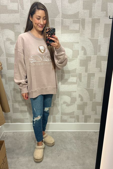 Loved this sweatshirt in stores but it’s cheaper online 😉 I’m wearing a sz XL but I’m ordering a sz Large #abercrombie #sweatshirt 

#LTKfindsunder50 #LTKSeasonal #LTKsalealert