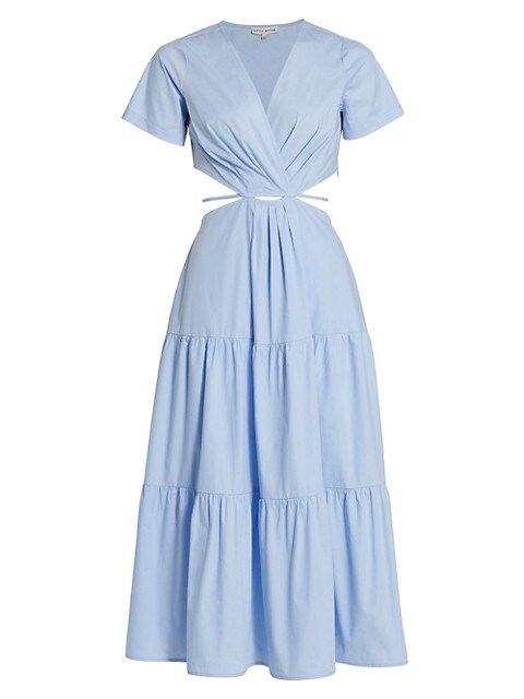 Cotton Cutout Midi-Dress | Saks Fifth Avenue
