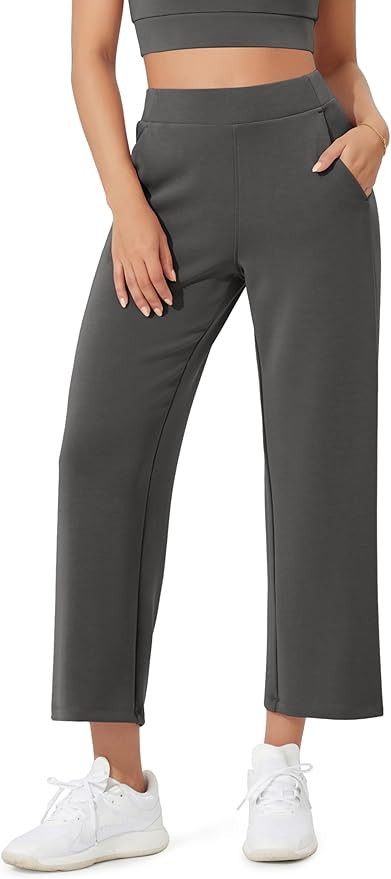 ODODOS Women's Modal Soft Relaxed Cropped Pants High Waist Casual Wide Leg Pants with Pockets - 2... | Amazon (US)