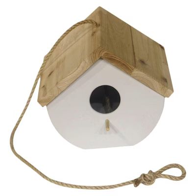 6.9" Ceramic Birdhouse with Wood Cover - White - Threshold™ | Target