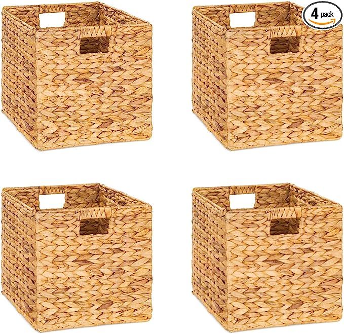 M4DECOR Wicker storage basket, wicker storage baskets for shelves, large wicker baskets for stora... | Amazon (US)