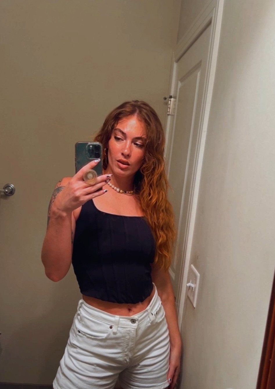 Quick selfie for a rainy Sunday 🖤
Wearing my favorite Martha Calvo necklace from @nordstrom 
#ootd #haircare #ltkunder50 #summerfashion

#LTKbeauty #LTKsalealert #LTKstyletip