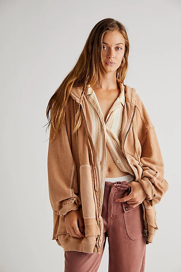 Coming In Hot Hoodie by Free People, Summer Khaki, XL | Free People (Global - UK&FR Excluded)