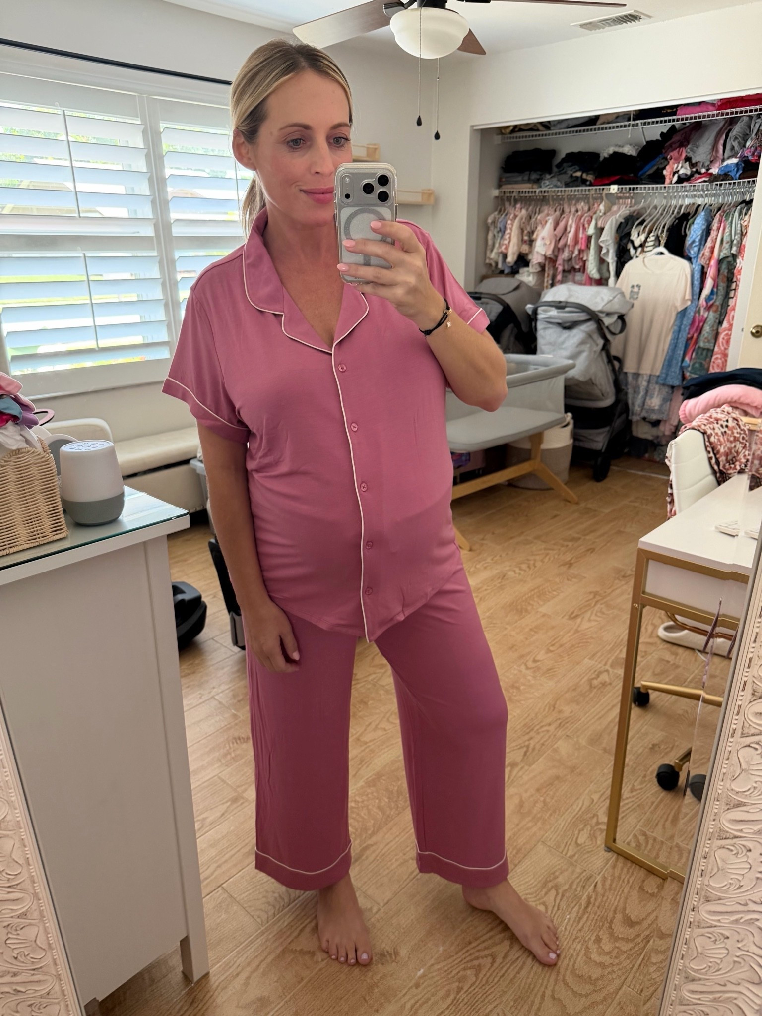 Nordstrom moonlight pajamas. Wearing XL at 32 weeks pregnant, sized up 1.

#LTKSaleAlert #LTKBump #LTKselfcare