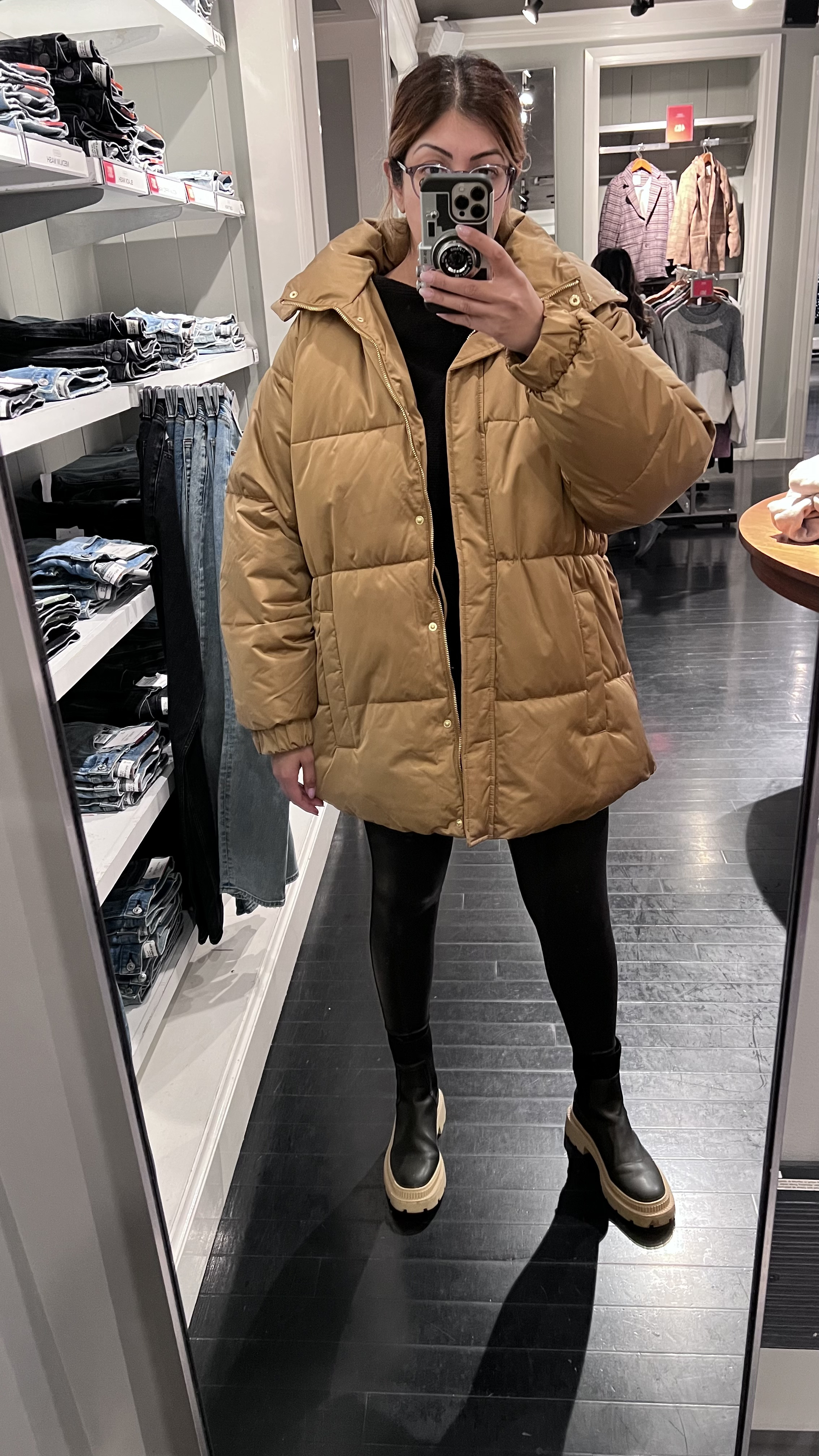 The comfiest puffer jacket is back! This jacket is so soft and warm especially for winter months and snow. It’s on Black Friday and cyber week sale.

Wearing pull on Chelsea boots with tan sole and spanx leggings 
Comes in a few colors #ltkgiftguide 

#LTKMidsize #LTKTravel #LTKCyberWeek