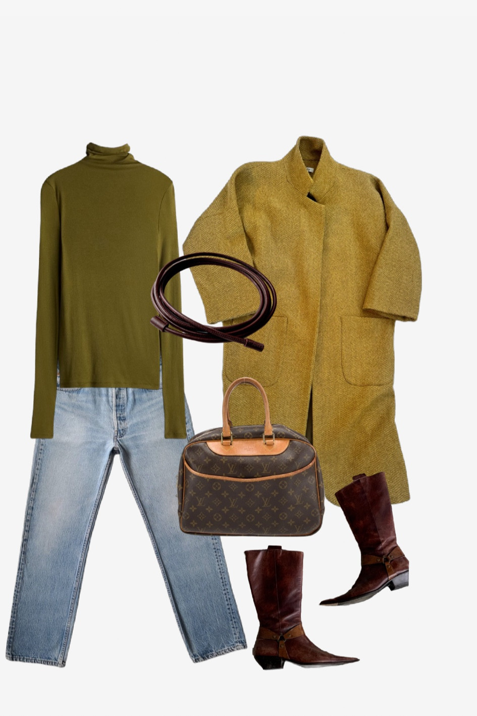 Better late than never. 
Jeans, bag, and boots are vintage.
 •
#falloutfit #vintageLV #falltrends #torontostylist #StyleOver40  #secondhandFind #fashionstylist #slowfashion #animalprint #FashionOver40  #MumStyle #genX #genXStyle #shopSecondhand #genXInfluencer #genXblogger #secondhandDesigner #Over40Style #40PlusStyle 
