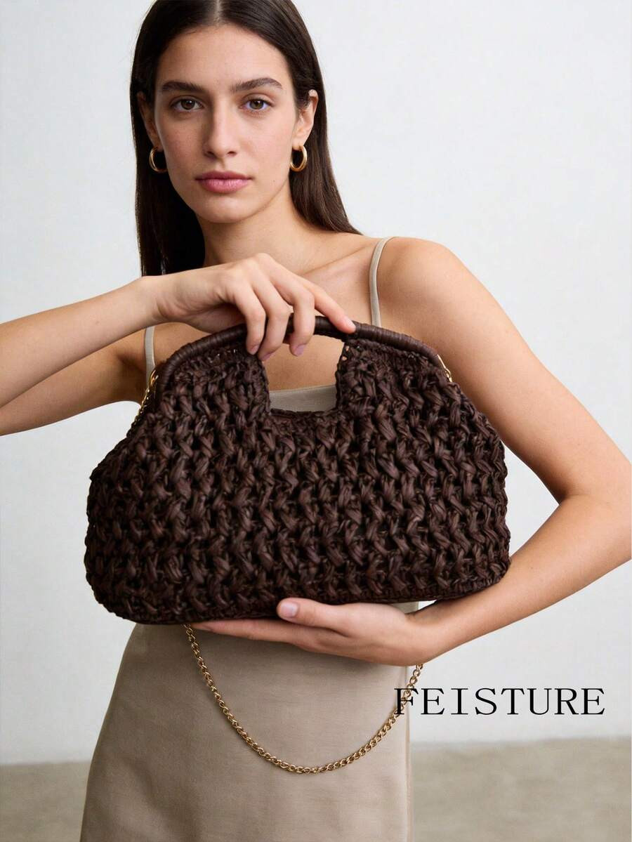 2026 Spring/Summer New Arrival Women Handbag, Woven Body Tote Bag | SHEIN