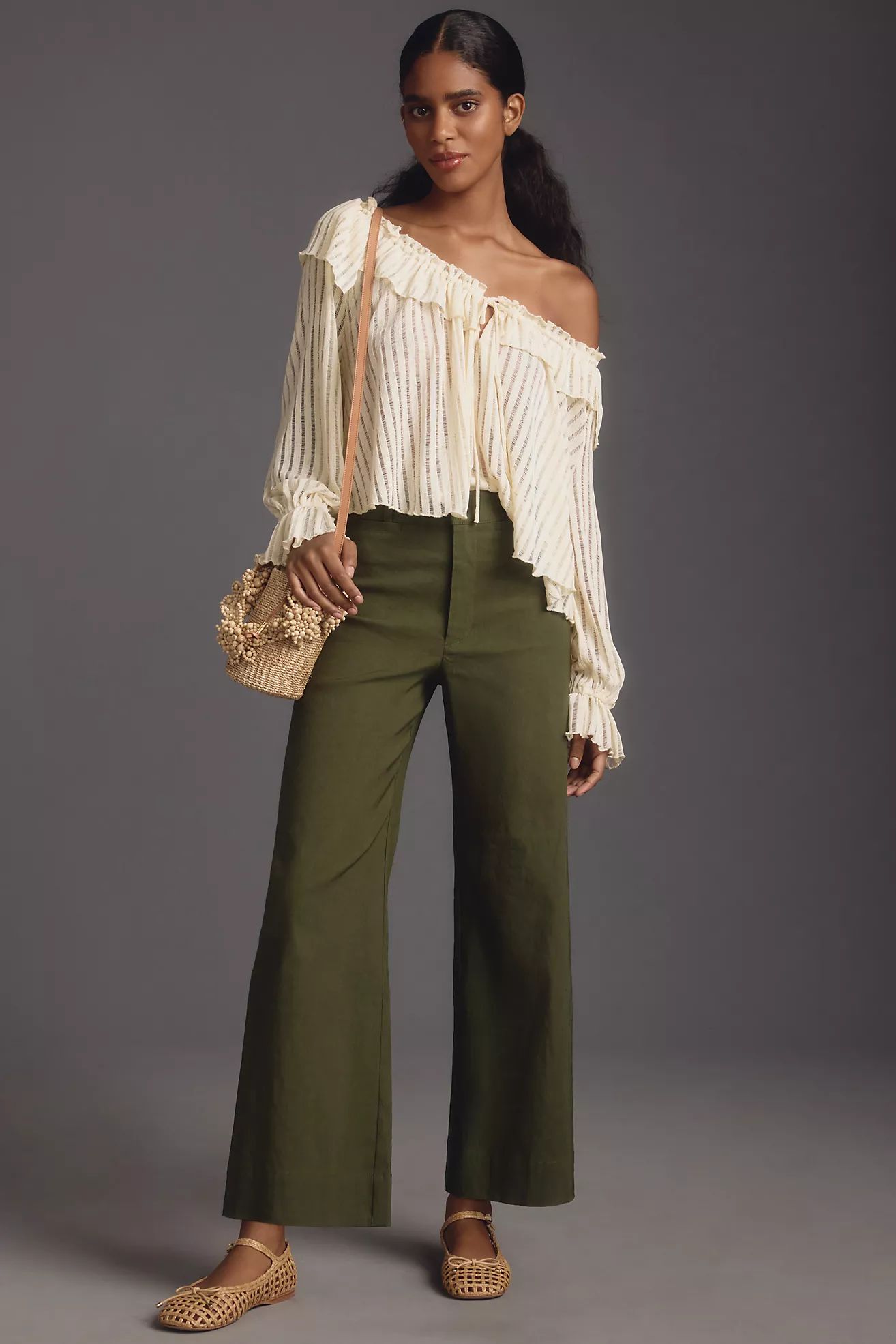 The Ettie High-Rise Crop Wide-Leg Pants by Maeve | Anthropologie (US)