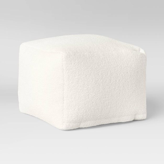 Sherpa Pouf Cream - Room Essentials™ | Target