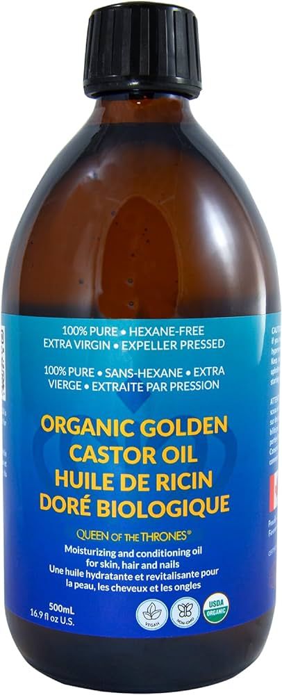 Queen of the Thrones® Organic Golden Castor Oil | 100% Pure, Certified Organic, Hexane-Free, Ext... | Amazon (CA)