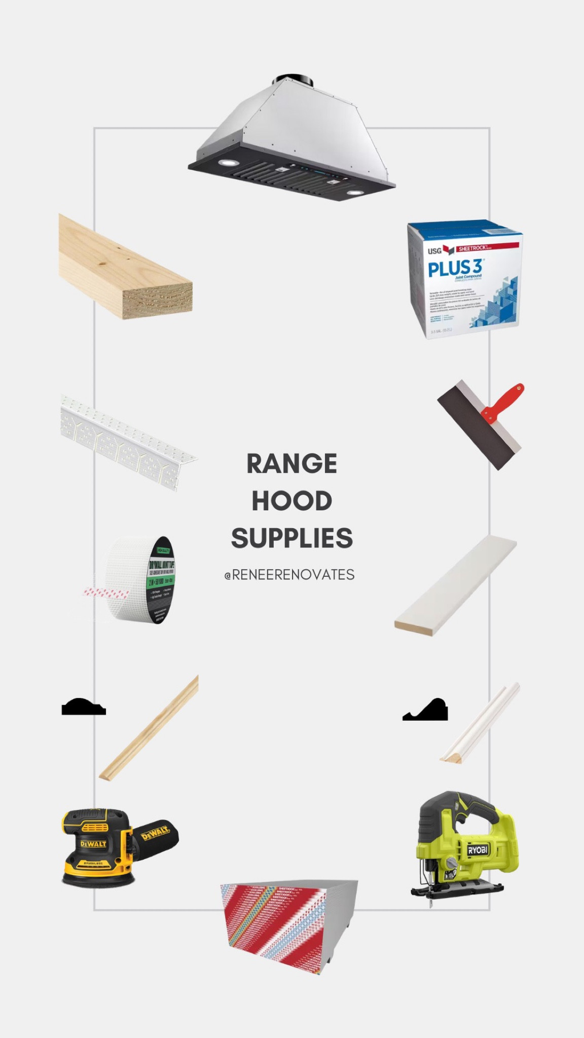 Everything I used to build my own curved range hood!

#LTKhome