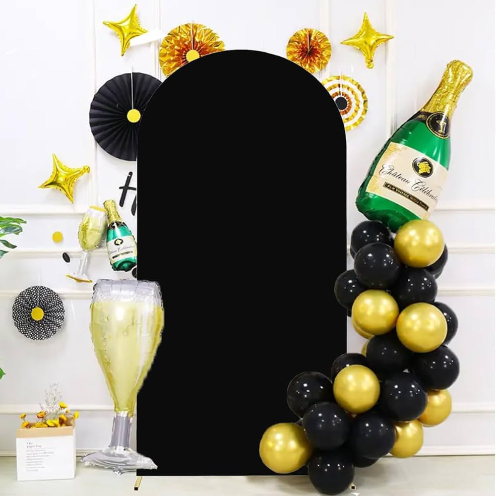 Arch Backdrop Cover 6FT 2-Sided Spandex Fitted Round Top Chiara Backdrop Stand Cover for Wedding ... | Amazon (US)