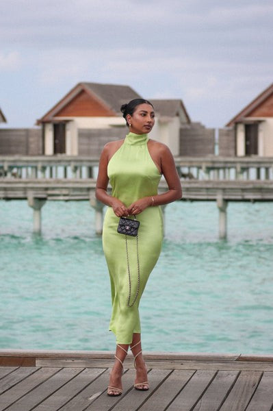 Raleigh Halter Neck Tie Dress | Pretty Lavish (UK)