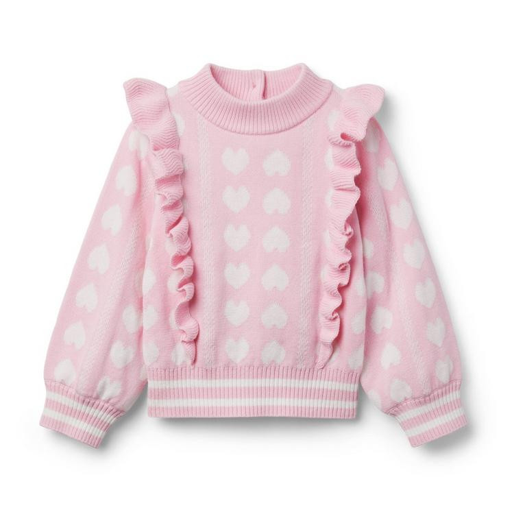 Heart Ruffle Sweater | Janie and Jack