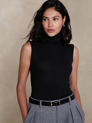 Soft Luxe Turtleneck Tank | Banana Republic Factory