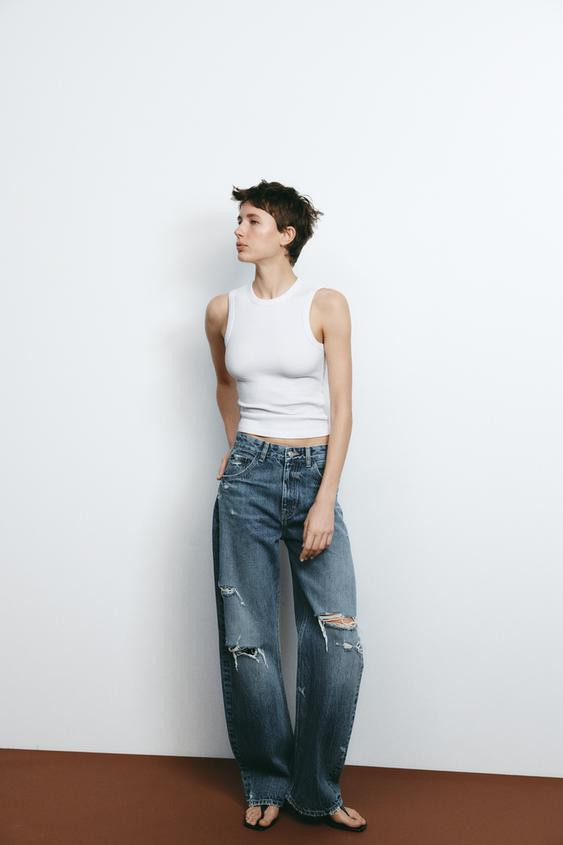 RIBBED TOP | Zara UK