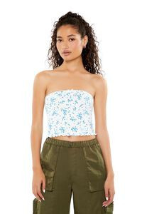 Floral Print Bow Tube Top | Forever 21