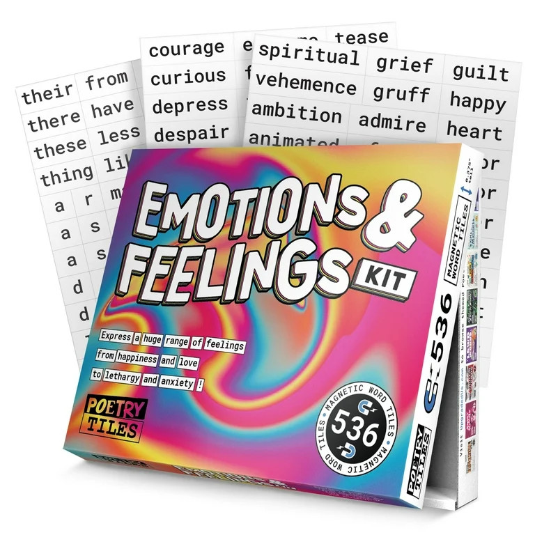 Poetry Tiles - 536 Emotion and Feeling Word Magnets for Refrigerator Stories and Poems - Fun Magn... | Walmart (US)