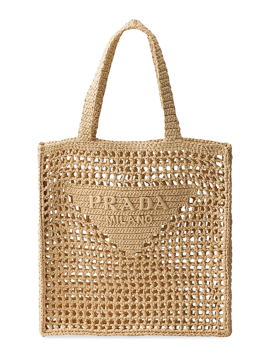 Women's Crochet Tote Bag - Beige Khaki | Saks Fifth Avenue
