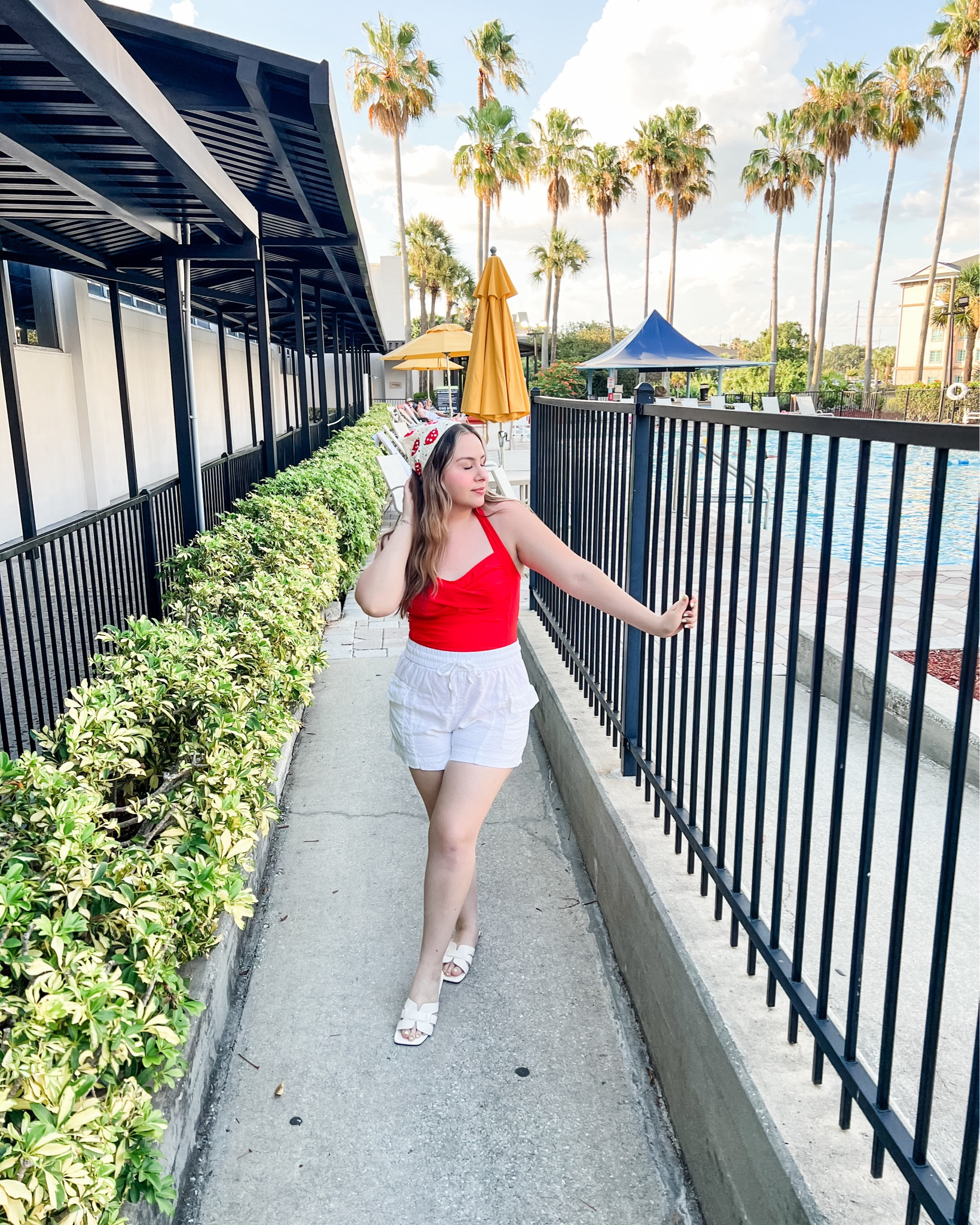 Wearing a large in bathing suit & linen shorts! Bathing suit has tummy compression! 

#LTKxWalmart #LTKSwim #LTKMidsize