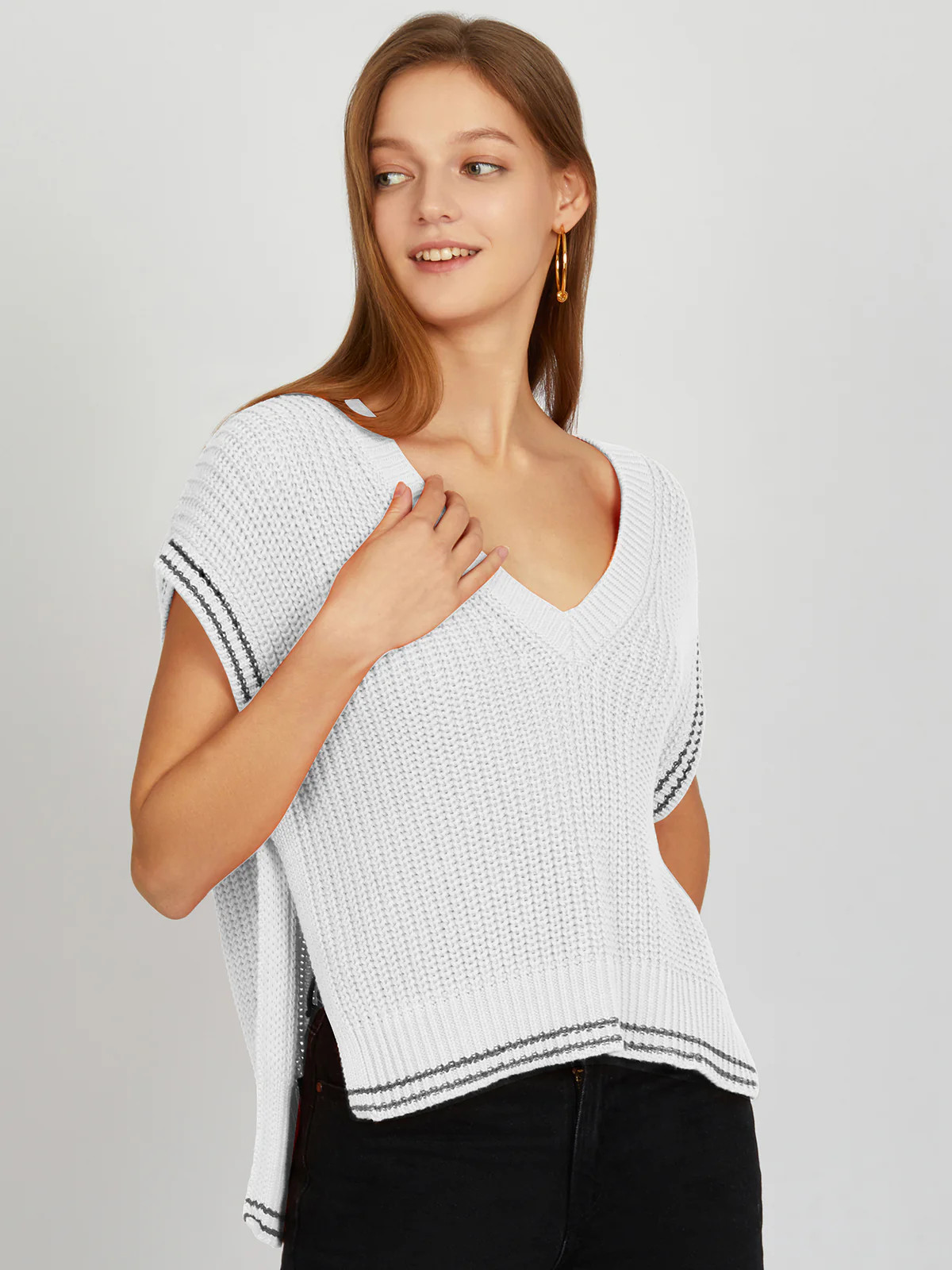 Lizzie: Cable Varsity Vest | 525 America