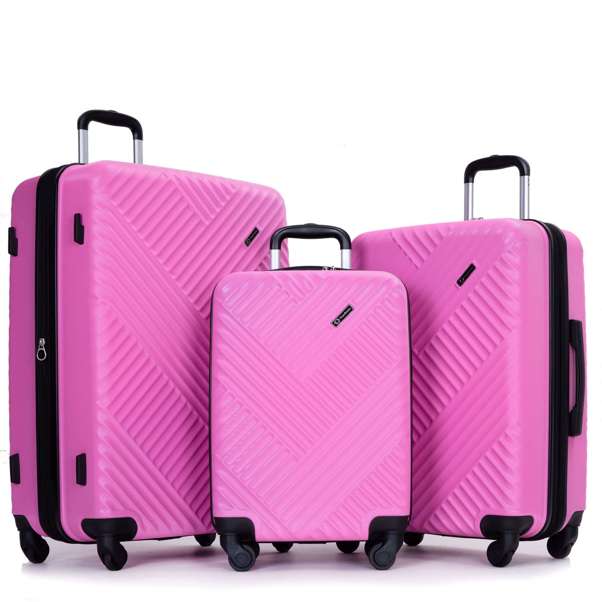 Travelhouse 3 Piece Hardside Luggage Set Expandable Hardshell Lightweight Suitcase with TSA Lock ... | Walmart (US)