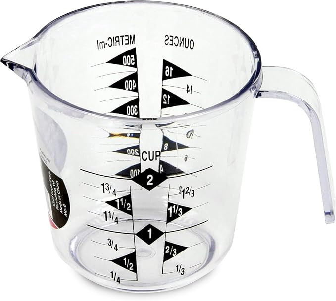 Chef Craft Select Plastic Measuring Cup, 2 Cup, Clear | Amazon (US)