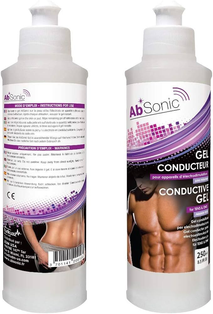 Absonic - Conductive Gel for Abs Stimulators, Muscle Stimulation, NuFace, Cavitation & Ultrasonic... | Amazon (US)