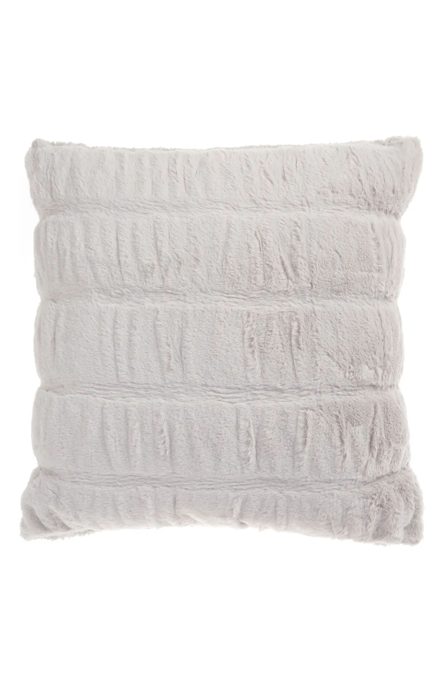 Pintuck Faux Fur Accent Pillow | Nordstrom