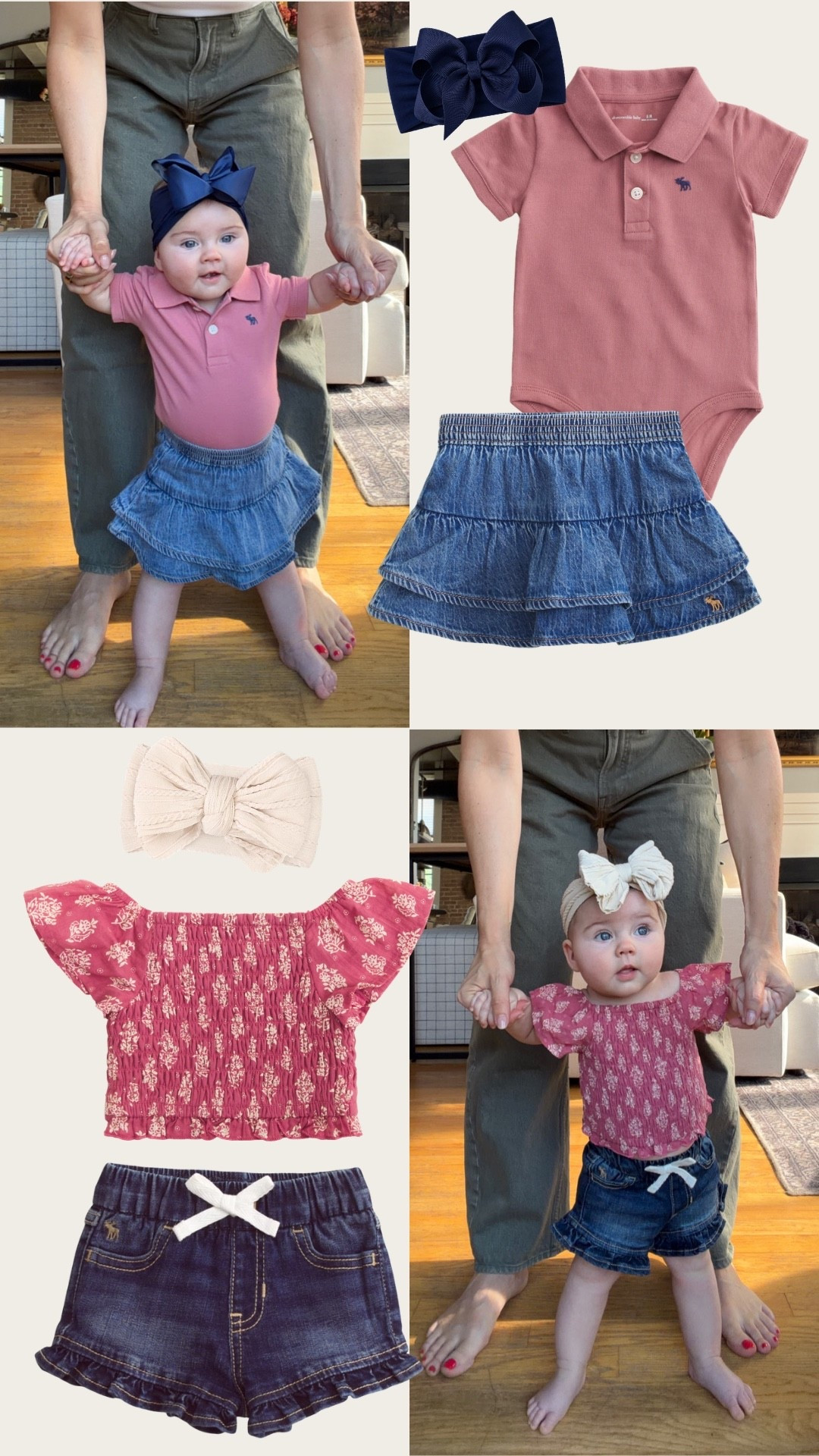 Baby girl outfits from @abercrombie  !! 40% off all kids jeans, 20% off almost everything else + use code DENIMAF to get a stackable 15% off

#LTKKids #LTKBaby #LTKSaleAlert
