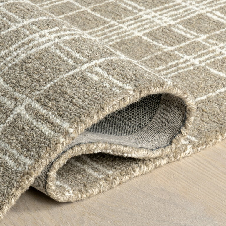 nuLOOM Tirza Plaid Wool Area Rug, 8' 6" x 11' 6", Tirza Sand - Walmart.com | Walmart (US)
