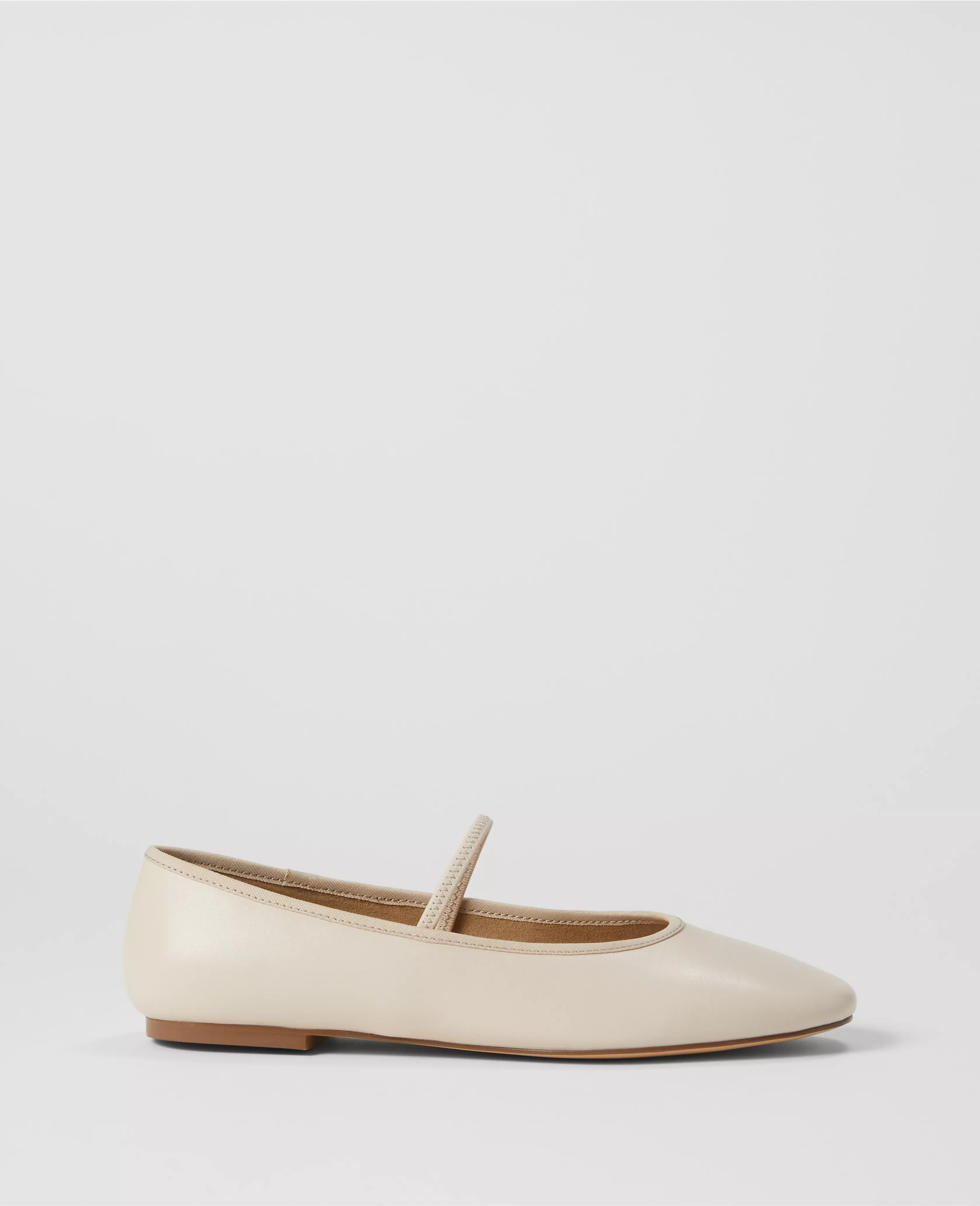 Mary Jane Leather Ballet Flats | Ann Taylor