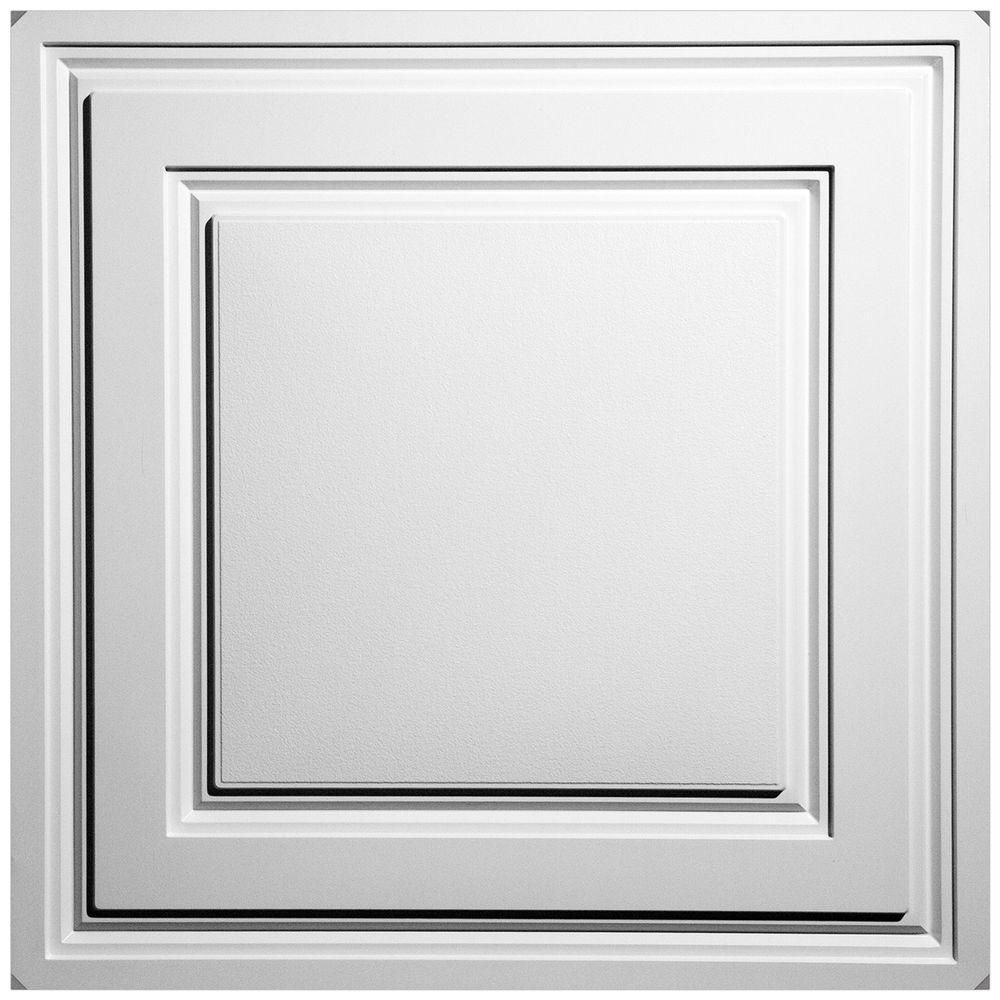 Stratford White Feather-Light 2 ft. x 2 ft. Lay-in Ceiling Panel (Case of 10) | The Home Depot