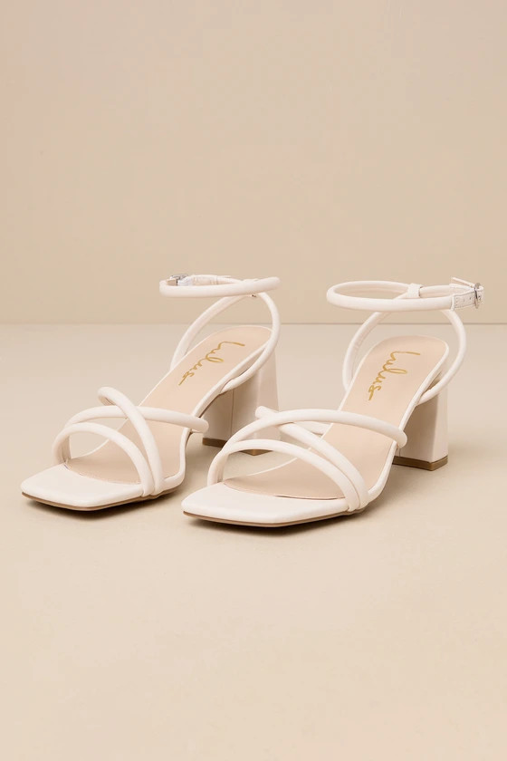 Cossette Bone Strappy High Heel Ankle Strap Sandals | Lulus