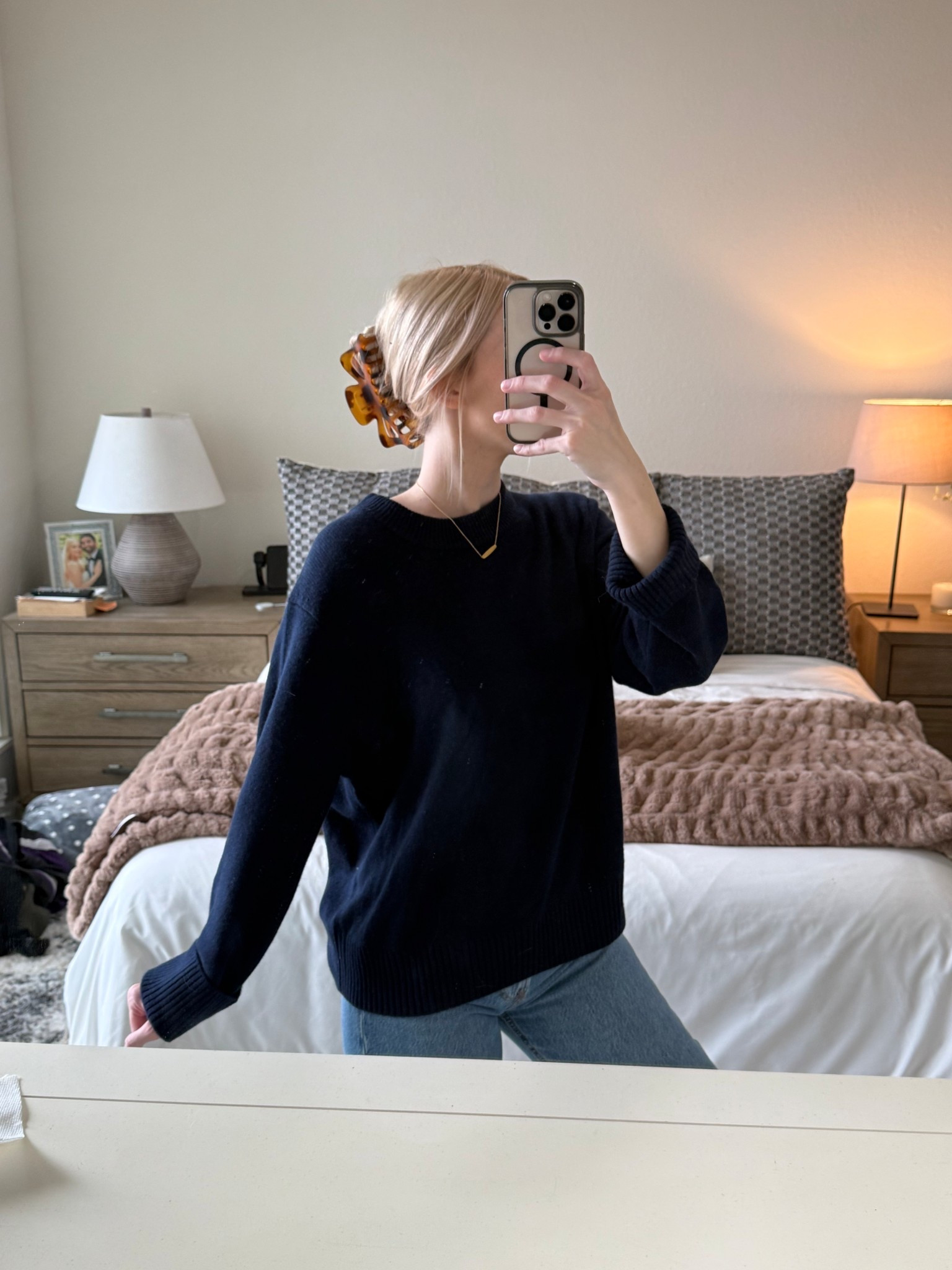 New Quince winter pieces!

Mongolian cashmere oversized crewneck sweater - size small. This is the softest sweater and I love the deep navy blue! Cozy, lightweight and comfortable.

Linking more Quince clothing below! 

Quince sweater, Quince Mongolian cashmere, winter outfit, crewneck sweater, navy sweater, casual winter outfit, cashmere sweater

#LTKootd #LTKgrwm #LTKHoliday