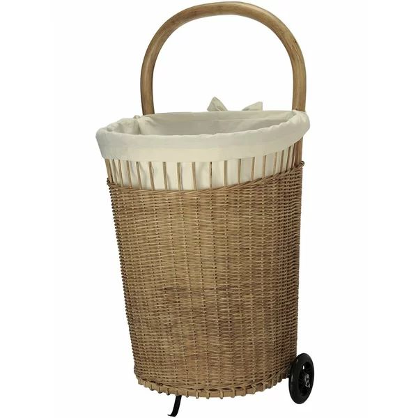Wicker French Market Basket with Cotton Liner | Wayfair North America